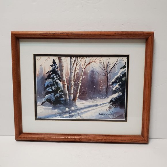 Original Watercolor Painting Ellen Torola, Signed Matted...